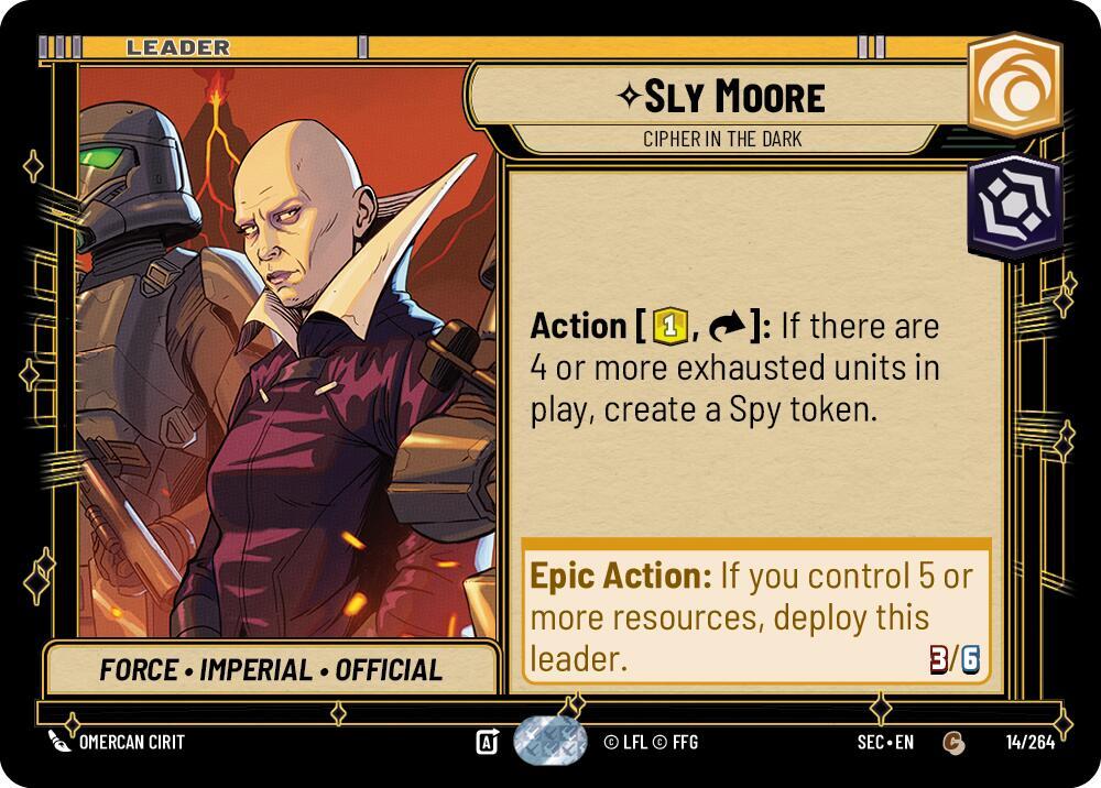 Star Wars Unlimited Secrets of Power Sly Moore - Cipher in the Dark 14/264 Common Near Mint