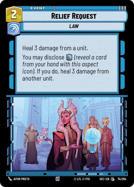 Star Wars Unlimited Secrets of Power Relief Request 74/264 Common Near Mint