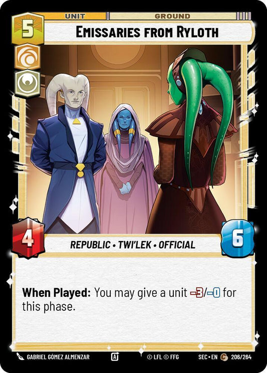 Star Wars Unlimited Secrets of Power Emissaries from Ryloth 206/264 Common Near Mint