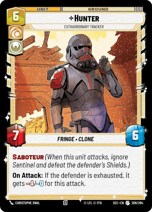 Star Wars Unlimited Secrets of Power Hunter - Extraordinary Tracker 208/264 Uncommon Near Mint