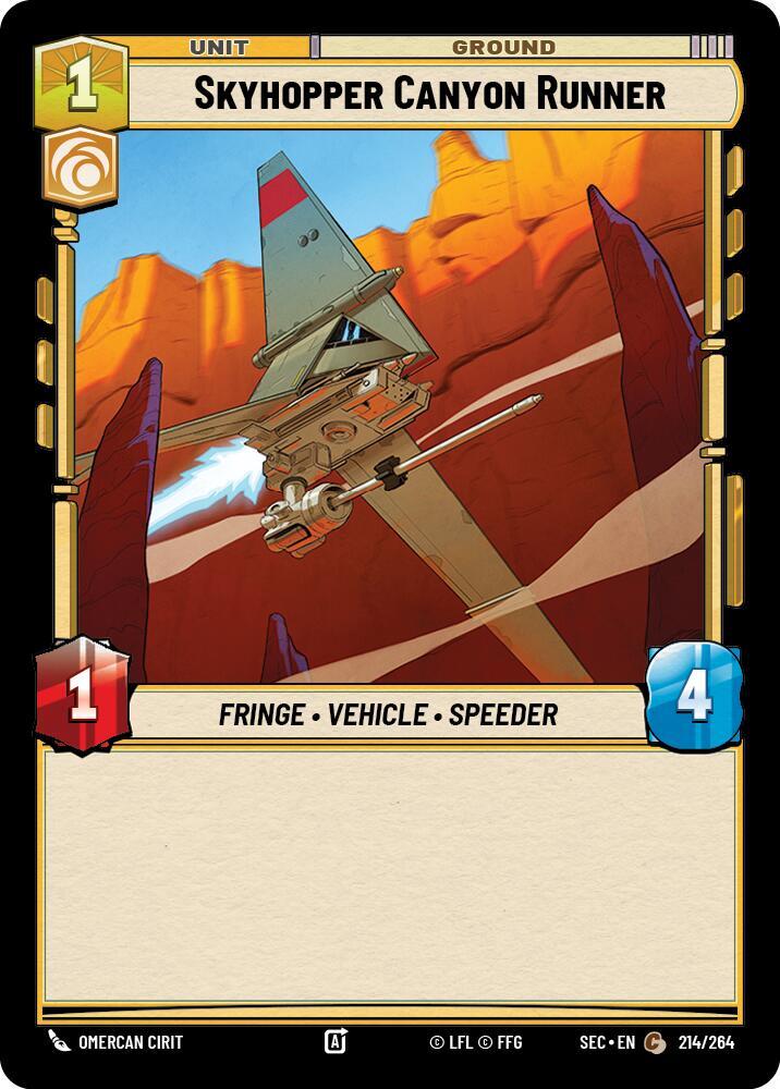 Star Wars Unlimited Secrets of Power Skyhopper Canyon Runner 214/264 Common Near Mint