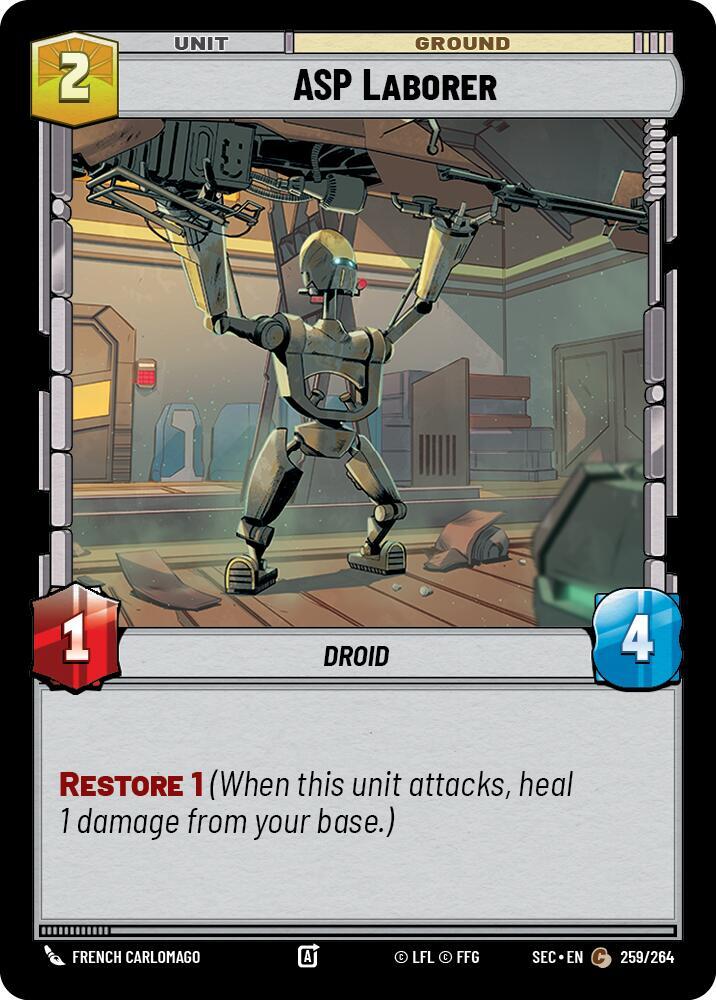 Star Wars Unlimited Secrets of Power ASP Laborer 259/264 Common Near Mint