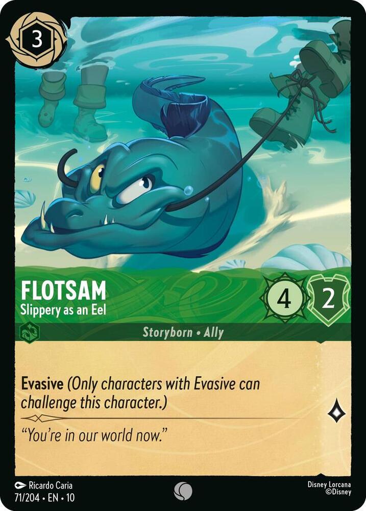 Lorcana TCG Whispers in the Well Flotsam - Slippery as an Eel 71/204 Common Near Mint