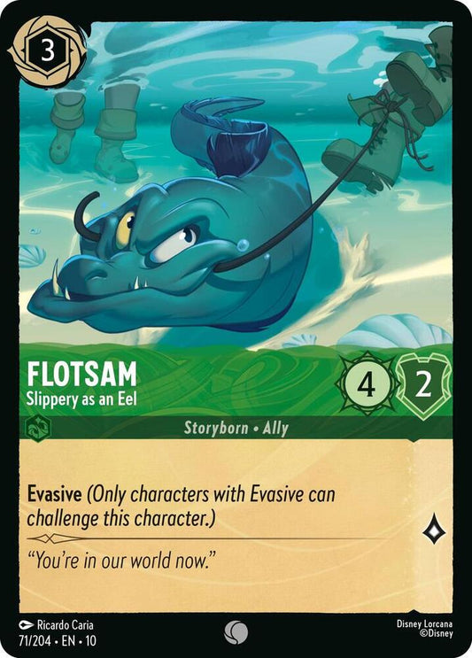 Lorcana TCG Whispers in the Well Flotsam - Slippery as an Eel 71/204 Common Near Mint