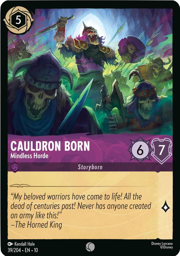 Lorcana TCG Whispers in the Well Cauldron Born - Mindless Horde 39/204 Common Near Mint