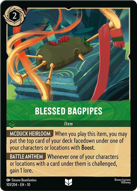 Lorcana TCG Whispers in the Well Blessed Bagpipes 101/204 Uncommon Near Mint