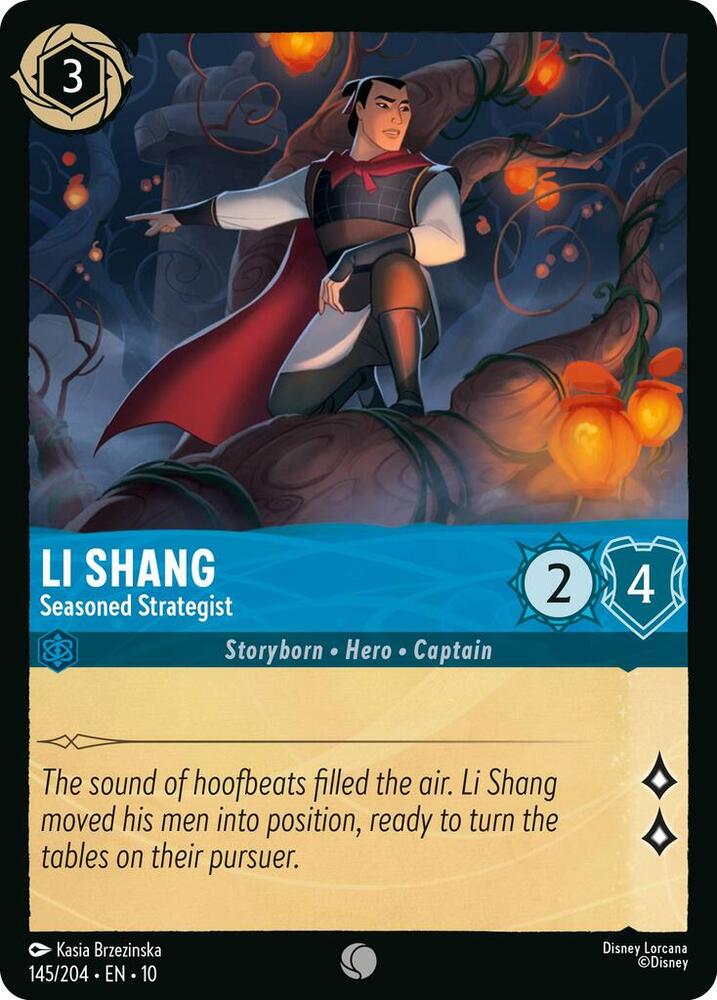 Lorcana TCG Whispers in the Well Li Shang - Seasoned Strategist 145/204 Common Near Mint