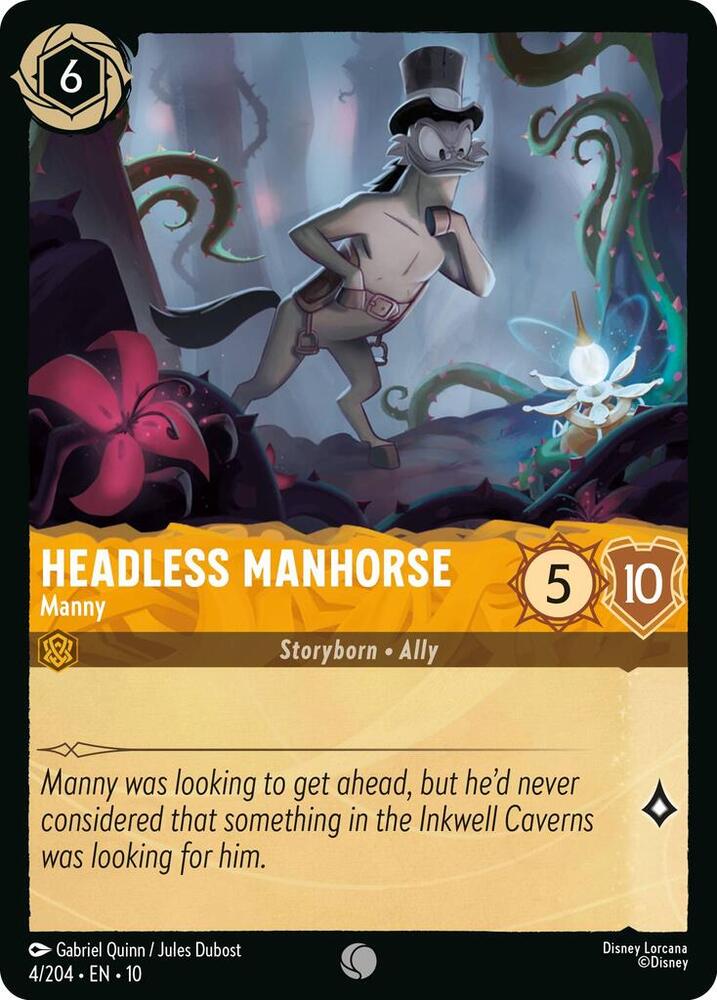 Lorcana TCG Whispers in the Well Headless Manhorse - Manny 4/204 Common Near Mint