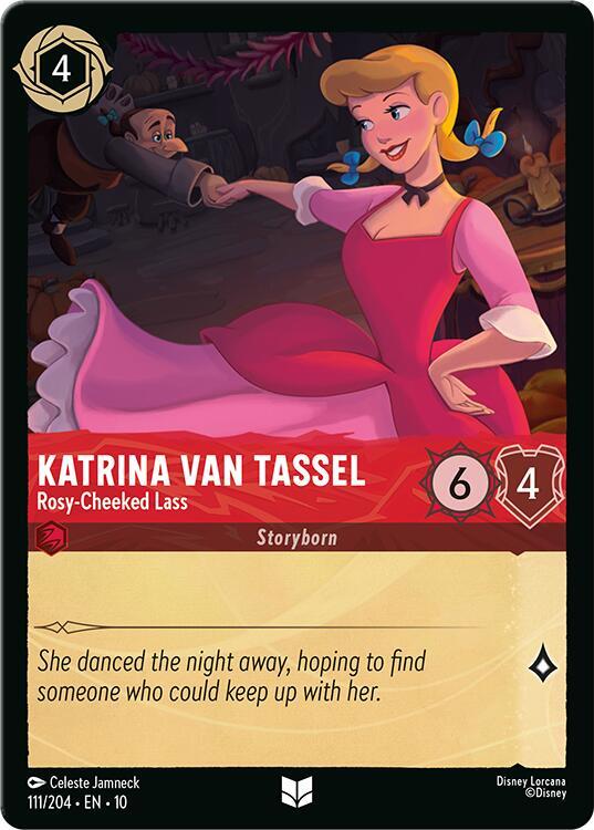 Lorcana TCG Whispers in the Well Katrina Van Tassel - Rosy-Cheeked Lass 111/204 Uncommon Near Mint