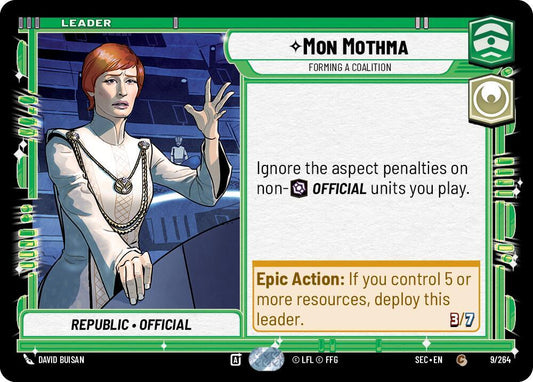 Star Wars Unlimited Secrets of Power Mon Mothma - Forming a Coalition 9/264 Common Near Mint