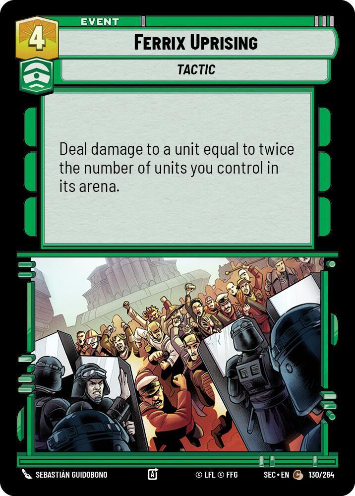 Star Wars Unlimited Secrets of Power Ferrix Uprising 130/264 Common Near Mint