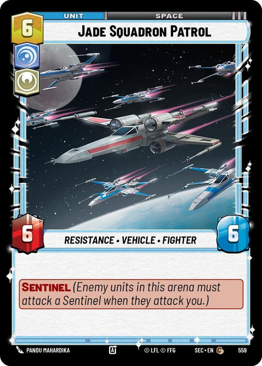 Star Wars Unlimited Secrets of Power Jade Squadron Patrol (Foil) 559 Common Near Mint Foil