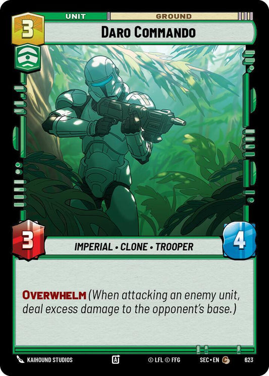 Star Wars Unlimited Secrets of Power Daro Commando (Foil) 623 Common Near Mint Foil