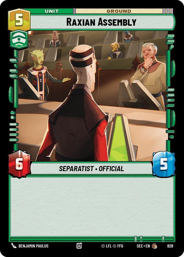 Star Wars Unlimited Secrets of Power Raxian Assembly (Foil) 628 Common Near Mint Foil