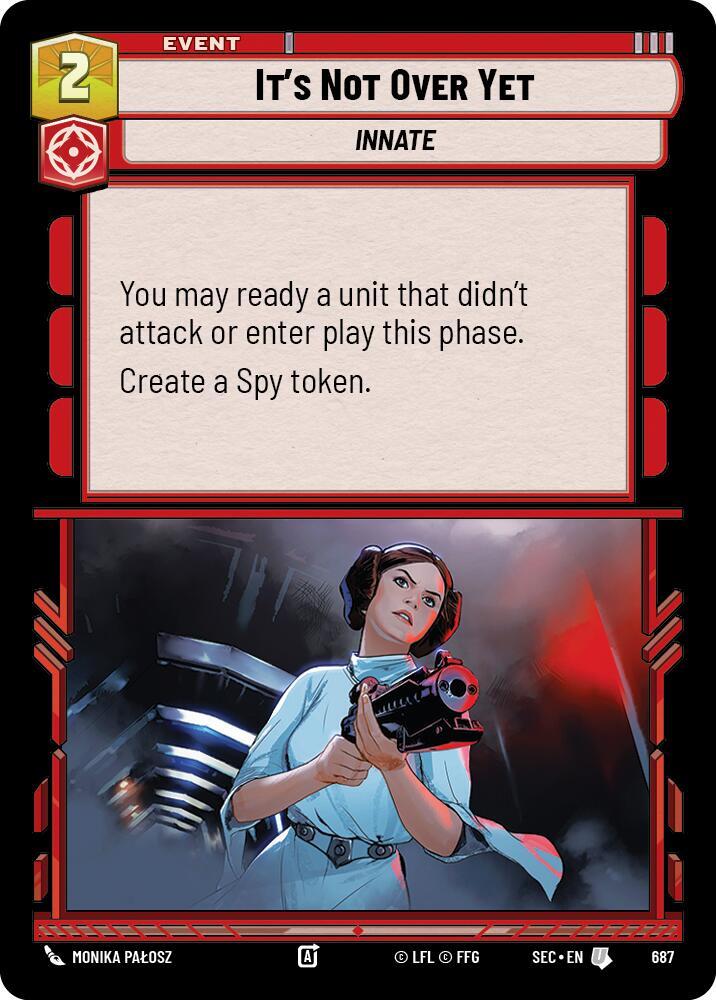 Star Wars Unlimited Secrets of Power It's Not Over Yet (Foil) 687 Uncommon Near Mint Foil