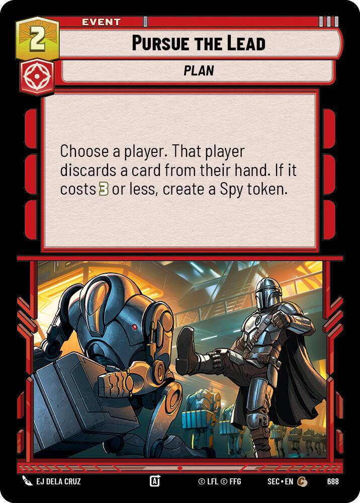 Star Wars Unlimited Secrets of Power Pursue the Lead (Foil) 688 Common Near Mint Foil