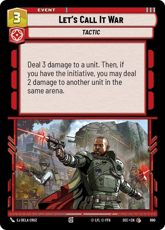 Star Wars Unlimited Secrets of Power Let's Call It War (Foil) 690 Common Near Mint Foil
