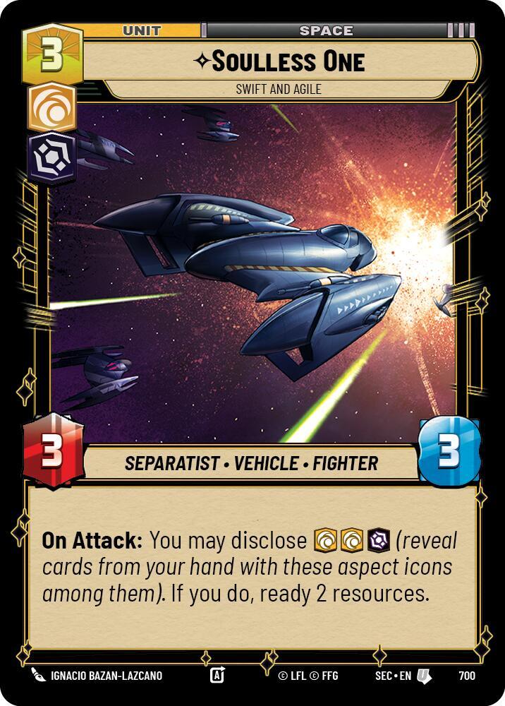 Star Wars Unlimited Secrets of Power Soulless One - Swift and Agile (Foil) 700 Uncommon Near Mint Foil