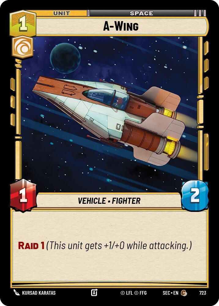 Star Wars Unlimited Secrets of Power A-Wing (Foil) 723 Common Near Mint Foil