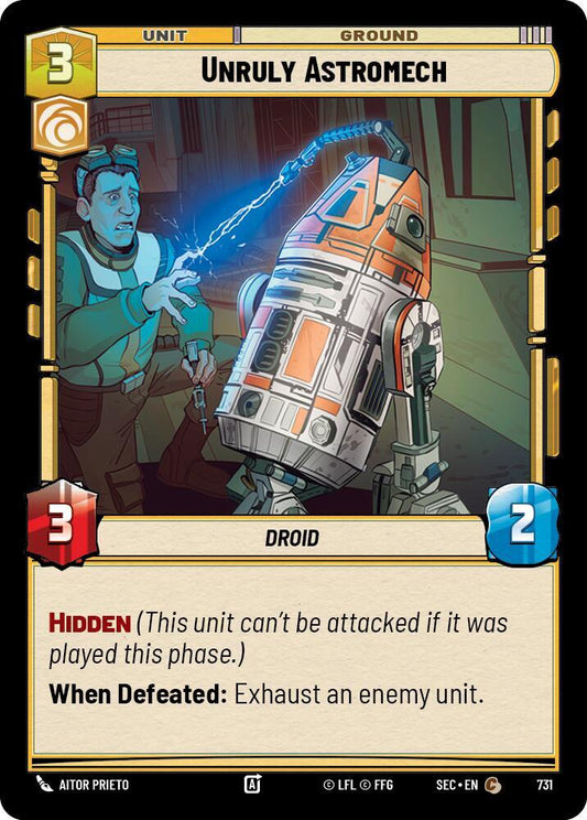 Star Wars Unlimited Secrets of Power Unruly Astromech (Foil) 731 Common Near Mint Foil