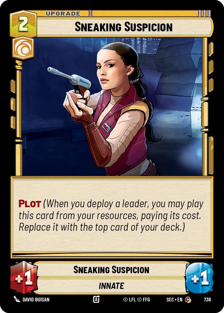 Star Wars Unlimited Secrets of Power Sneaking Suspicion (Foil) 736 Common Near Mint Foil