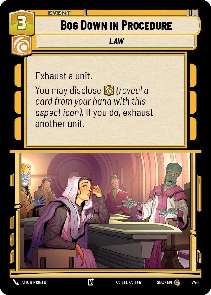 Star Wars Unlimited Secrets of Power Bog Down in Procedure (Foil) 744 Common Near Mint Foil