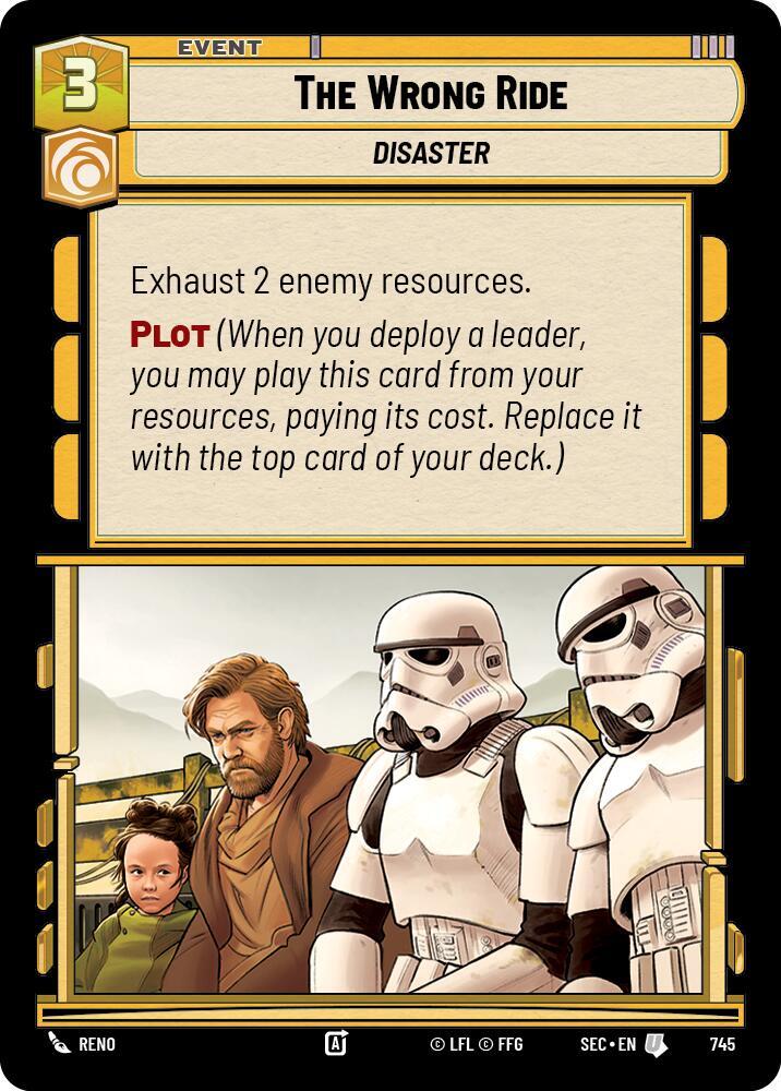 Star Wars Unlimited Secrets of Power The Wrong Ride (Foil) 745 Uncommon Near Mint Foil