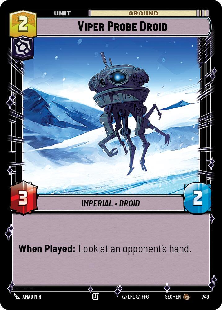 Star Wars Unlimited Secrets of Power Viper Probe Droid (Foil) 749 Common Near Mint Foil