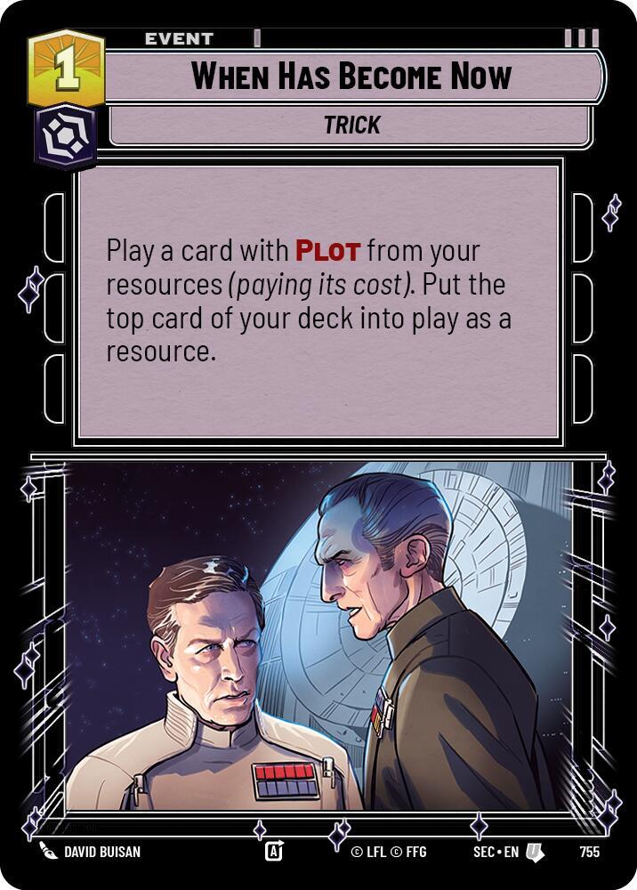 Star Wars Unlimited Secrets of Power When Has Become Now (Foil) 755 Uncommon Near Mint Foil