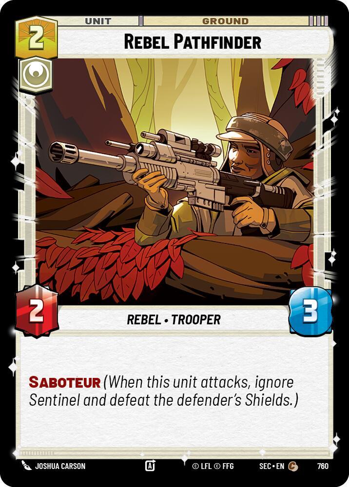 Star Wars Unlimited Secrets of Power Rebel Pathfinder (Foil) 760 Common Near Mint Foil