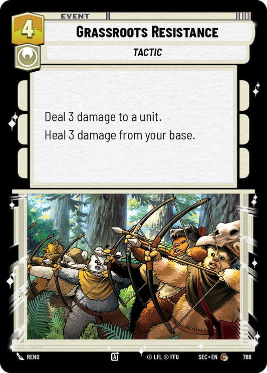 Star Wars Unlimited Secrets of Power Grassroots Resistance (Foil) 768 Common Near Mint Foil