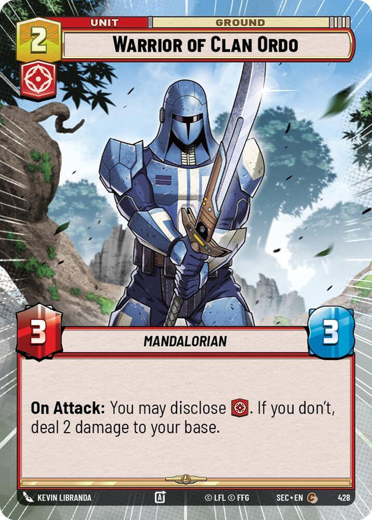 Star Wars Unlimited Secrets of Power Warrior of Clan Ordo (Hyperspace) 428 Common Near Mint