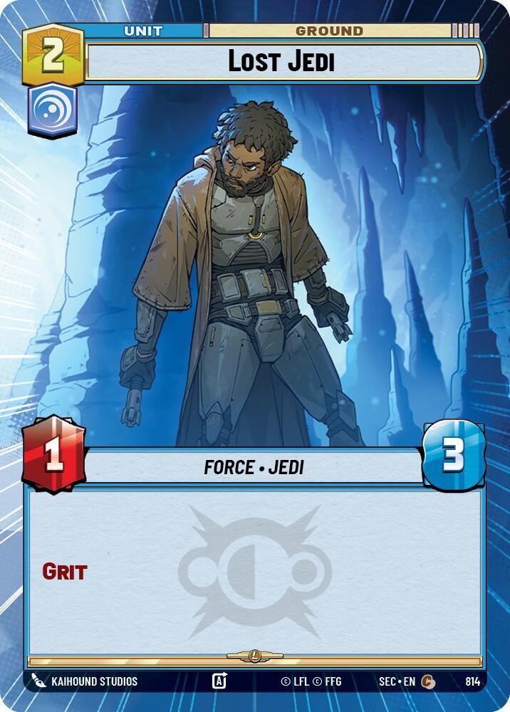 Star Wars Unlimited Secrets of Power Lost Jedi (Hyperspace Foil) 814 Common Near Mint Foil