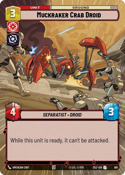 Star Wars Unlimited Secrets of Power Muckraker Crab Droid (Hyperspace Foil) 891 Uncommon Near Mint Foil