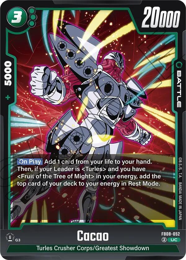 Dragon Ball Super: Fusion World Saiyan's Pride Cacao FB08-052 Uncommon Near Mint