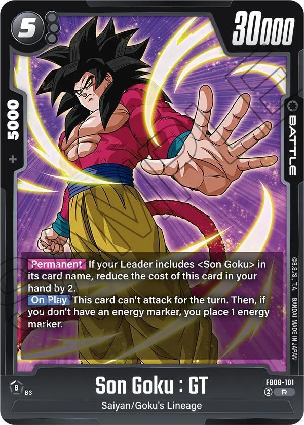 Dragon Ball Super: Fusion World Saiyan's Pride Son Goku : GT FB08-101 Rare Near Mint Holofoil