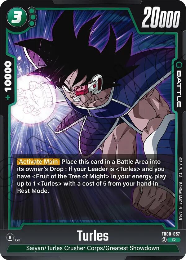 Dragon Ball Super: Fusion World Saiyan's Pride Turles - FB08-057 FB08-057 Rare Near Mint Holofoil