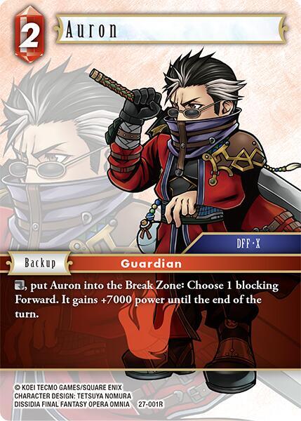 Final Fantasy TCG Journey of Discovery Auron 27-001R Rare Near Mint