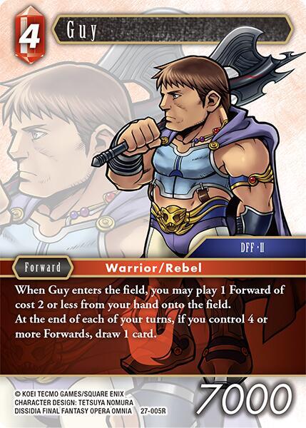 Final Fantasy TCG Journey of Discovery Guy 27-005R Rare Near Mint