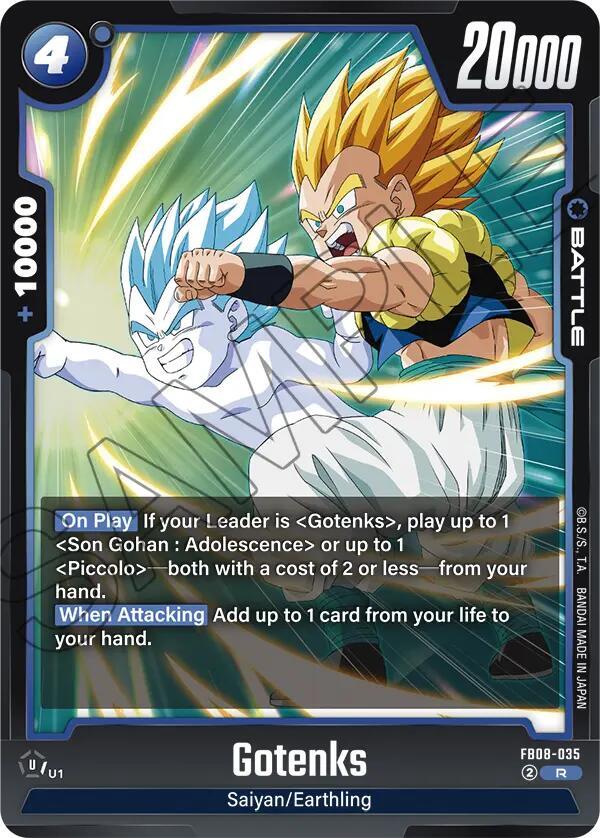 Dragon Ball Super: Fusion World Saiyan's Pride Gotenks FB08-035 Rare Near Mint Holofoil