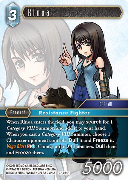 Final Fantasy TCG Journey of Discovery Rinoa 27-034R Rare Near Mint