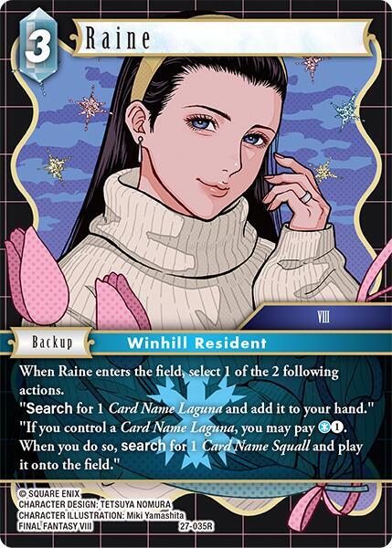 Final Fantasy TCG Journey of Discovery Raine 27-035R Rare Near Mint