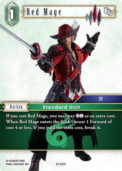 Final Fantasy TCG Journey of Discovery Red Mage 27-037C Common Near Mint