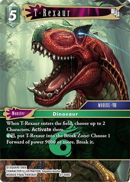 Final Fantasy TCG Journey of Discovery T-Rexaur 27-038C Common Near Mint