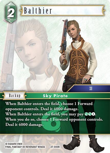 Final Fantasy TCG Journey of Discovery Balthier 27-049R Rare Near Mint