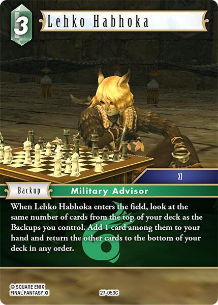 Final Fantasy TCG Journey of Discovery Lehko Habhoka 27-053C Common Near Mint