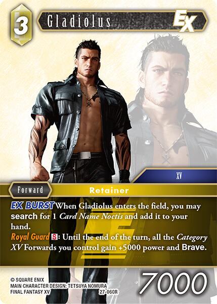 Final Fantasy TCG Journey of Discovery Gladiolus EX 27-060R Rare Near Mint