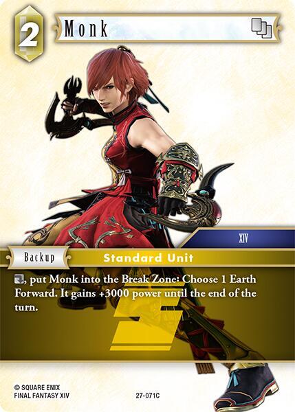 Final Fantasy TCG Journey of Discovery Monk 27-071C Common Near Mint Foil