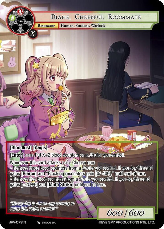 Force of Will Journey to Ravidra Diane, Cheerful Roomate JRV-078 N Normal Near Mint