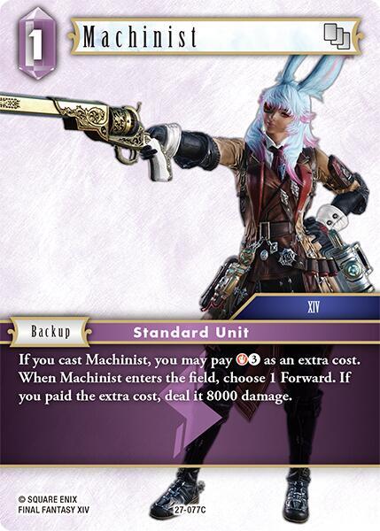 Final Fantasy TCG Journey of Discovery Machinist 27-077C Common Near Mint